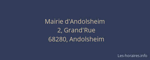 Mairie d'Andolsheim