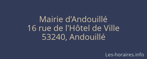 Mairie d'Andouillé
