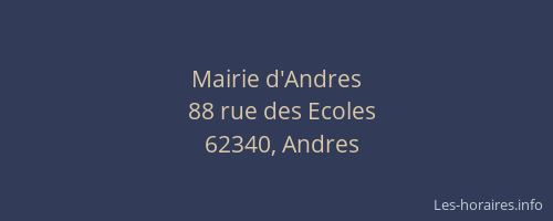 Mairie d'Andres