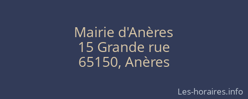 Mairie d'Anères