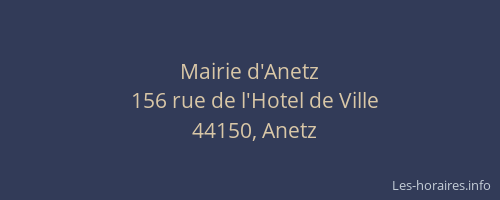 Mairie d'Anetz