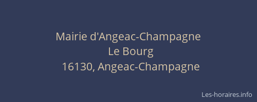 Mairie d'Angeac-Champagne