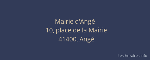 Mairie d'Ang&eacute;