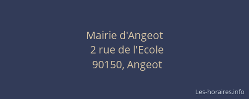 Mairie d'Angeot