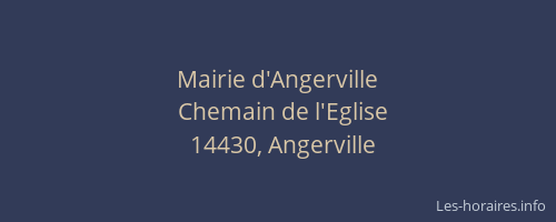 Mairie d'Angerville