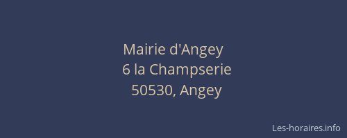 Mairie d'Angey