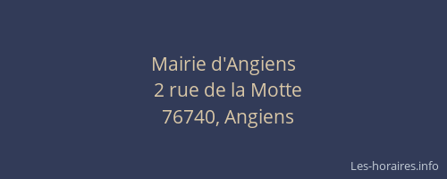 Mairie d'Angiens