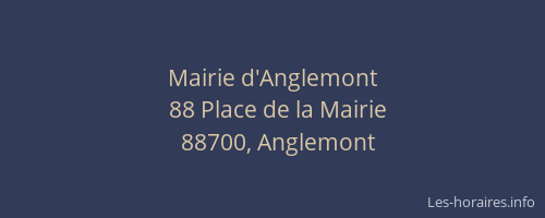Mairie d'Anglemont