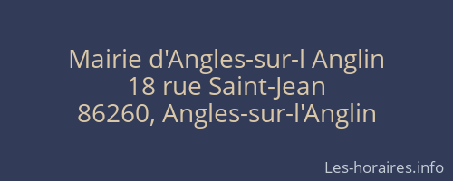 Mairie d'Angles-sur-l Anglin