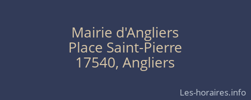 Mairie d'Angliers