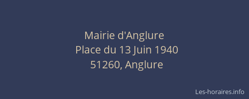 Mairie d'Anglure