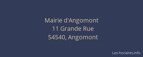 Mairie d'Angomont