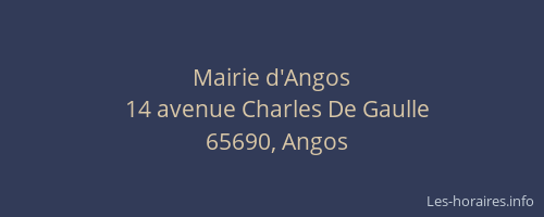 Mairie d'Angos