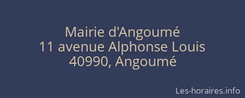 Mairie d'Angoumé