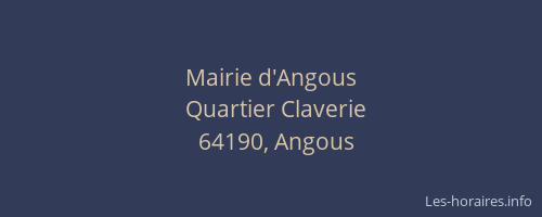 Mairie d'Angous