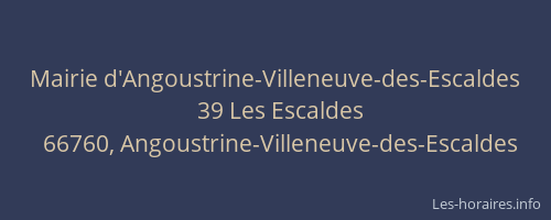 Mairie d'Angoustrine-Villeneuve-des-Escaldes