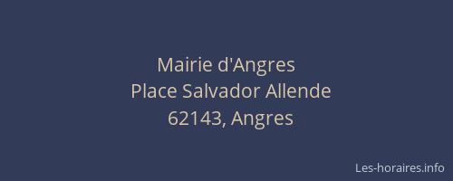 Mairie d'Angres