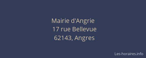 Mairie d'Angrie