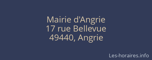 Mairie d'Angrie