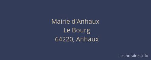 Mairie d'Anhaux