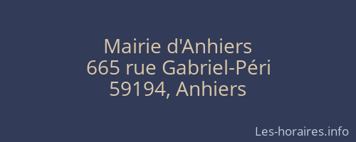 Mairie d'Anhiers