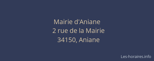 Mairie d'Aniane
