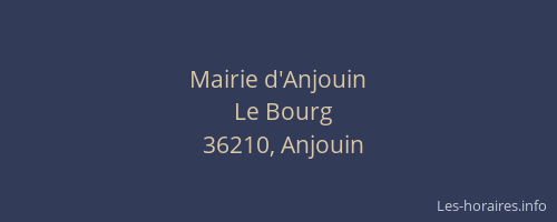 Mairie d'Anjouin