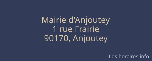 Mairie d'Anjoutey