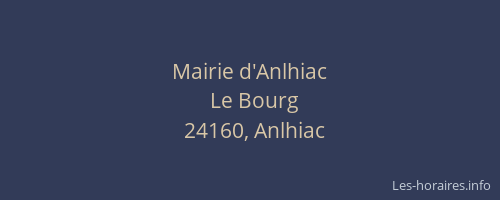 Mairie d'Anlhiac