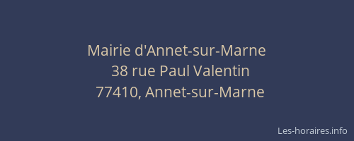 Mairie d'Annet-sur-Marne