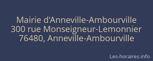 Mairie d'Anneville-Ambourville