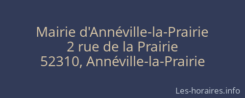 Mairie d'Annéville-la-Prairie