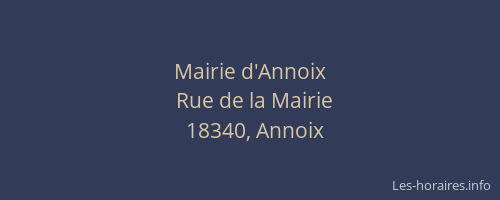 Mairie d'Annoix
