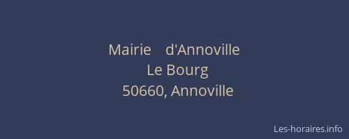Mairie    d'Annoville