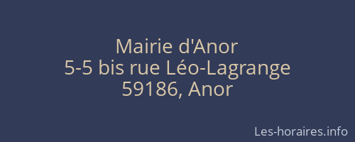 Mairie d'Anor