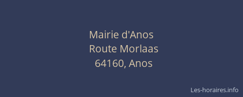 Mairie d'Anos