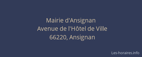 Mairie d'Ansignan