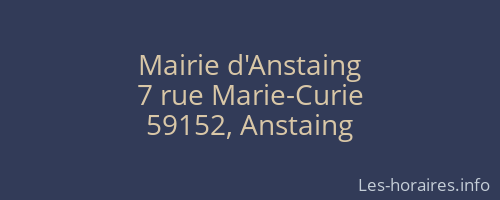 Mairie d'Anstaing