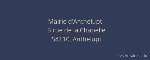 Mairie d'Anthelupt