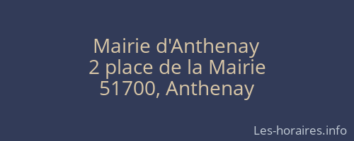 Mairie d'Anthenay