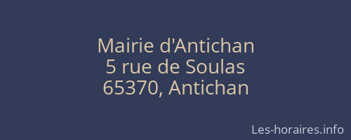 Mairie d'Antichan