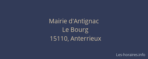 Mairie d'Antignac