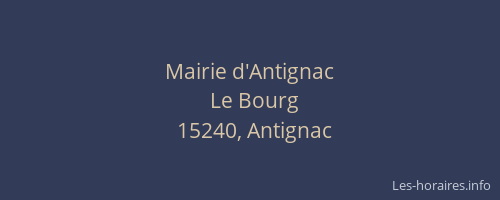 Mairie d'Antignac