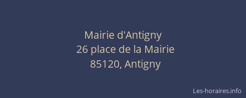 Mairie d'Antigny