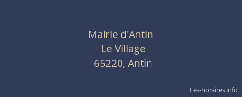 Mairie d'Antin