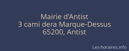 Mairie d'Antist