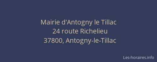 Mairie d'Antogny le Tillac