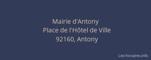 Mairie d'Antony