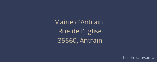 Mairie d'Antrain