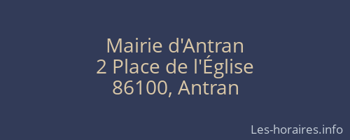 Mairie d'Antran